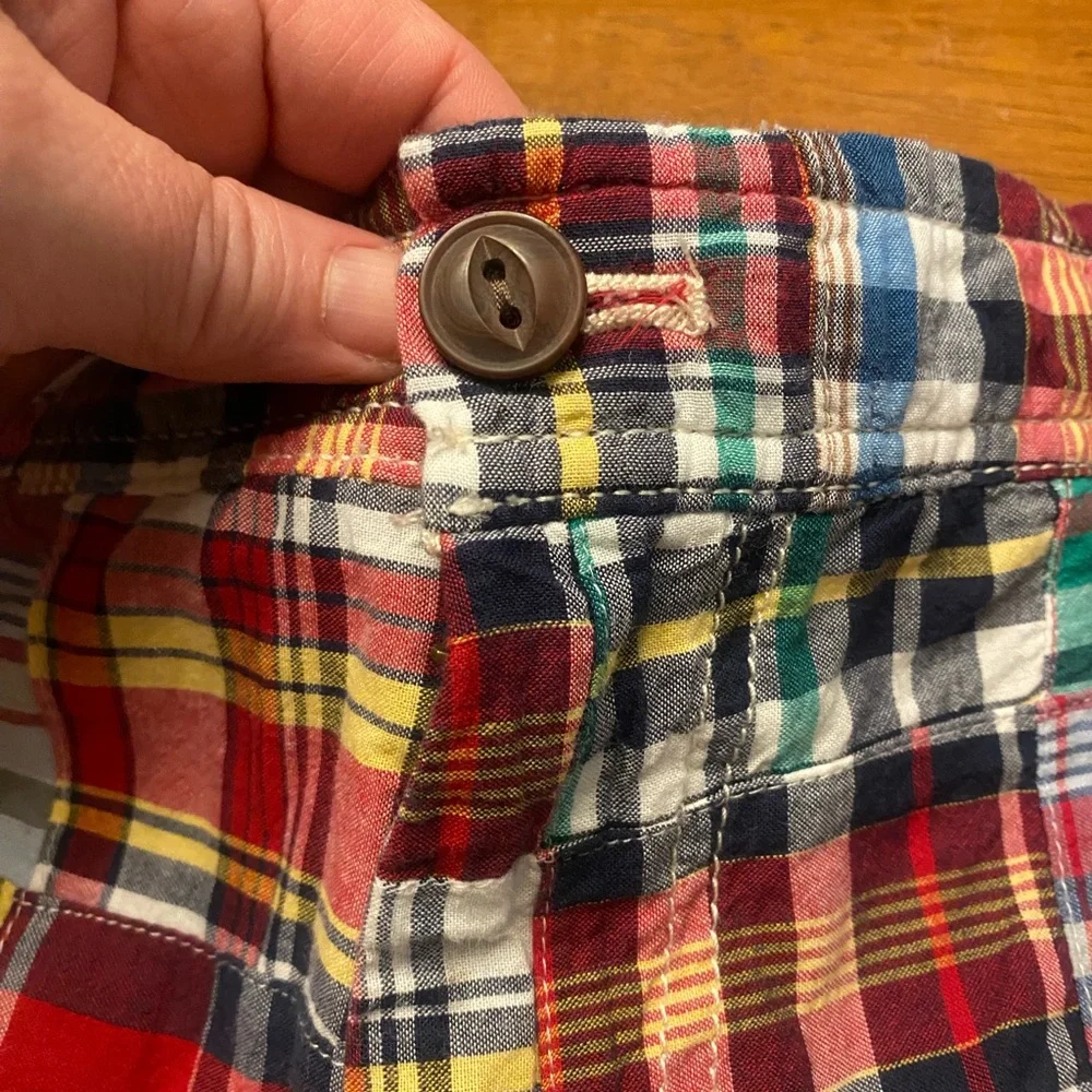 Izod Saltwater Madras Patchwork Plaid Men’s Shorts - Multicolor